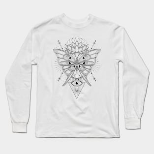 Butterfly | Crescent Moon Long Sleeve T-Shirt